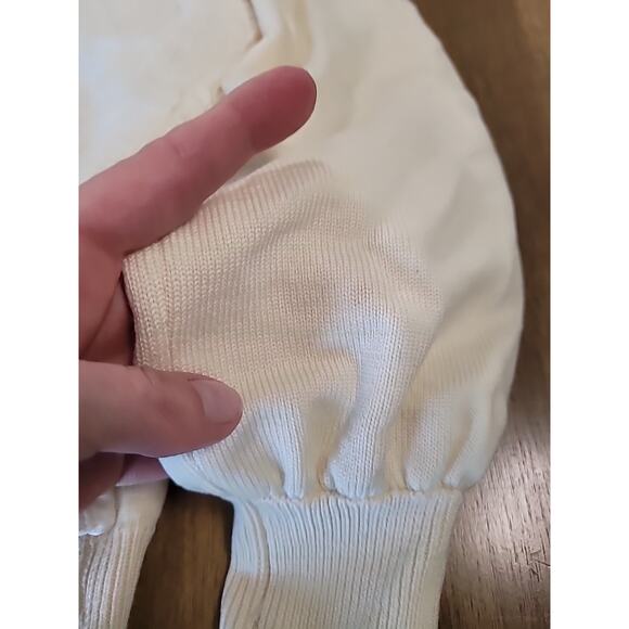 Vintage St. John Collection Marie Printed Ivory Blouse‑Cardigan Sz P – Cropped - Picture 10 of 11